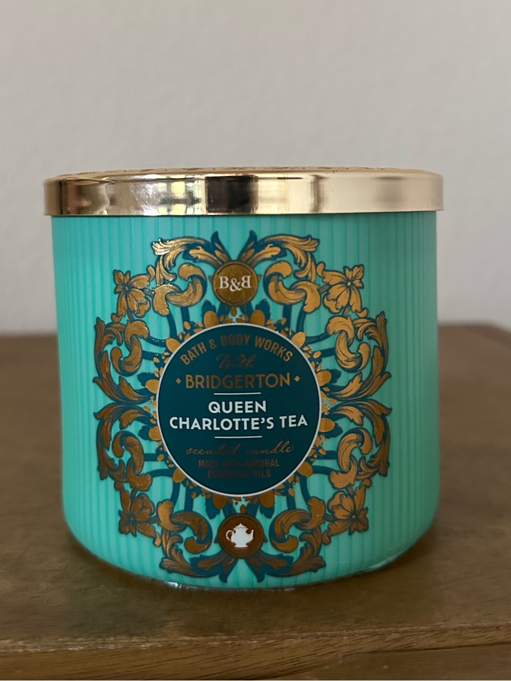 NEW Bath & Body Works Bridgerton Queen Charlotte's Tea 3 wick candle NEW